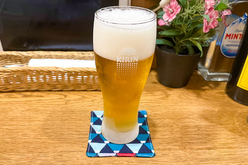 キリンラガービール生　グラス（通常500円）